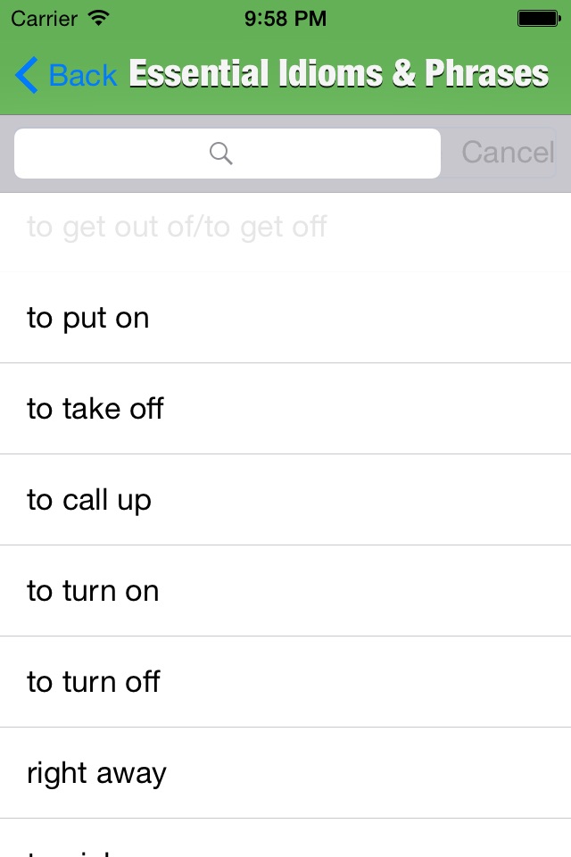 English - Idioms And Phrases screenshot 2