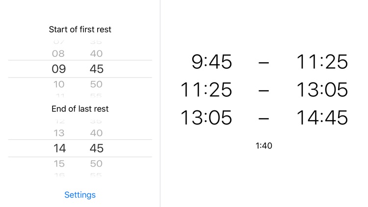 Pausenrechner - Cockpit Crew Rest Calculator screenshot-3