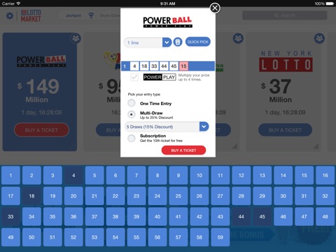 Lotto Market - Global Lotteries screenshot 2