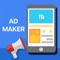 Create custom ads/posts in seconds and share them on Facebook