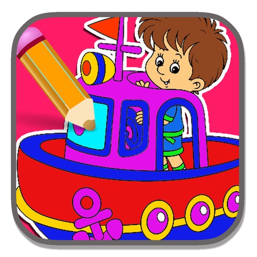 Learn Photo Game Coloring Page Boat Parking Free iOS App