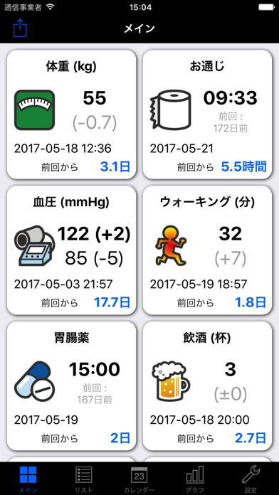 経過メモ（日数カウントアップ。何日経った？） screenshot1