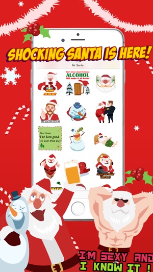 Shocking Santa - Santa Claus Gone Bad Stickers(圖5)-速報App