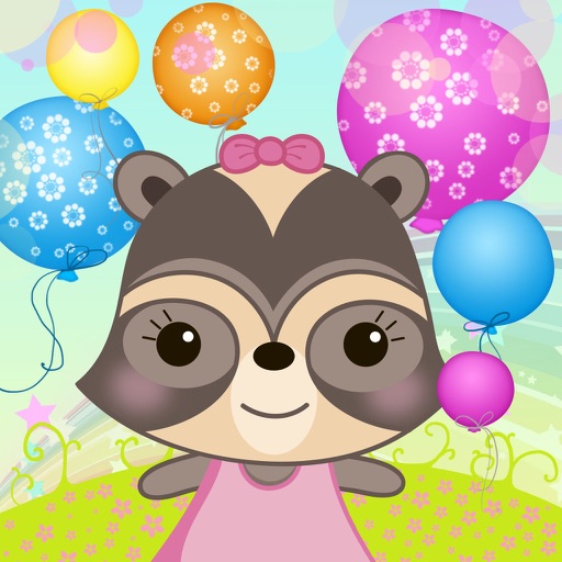 Candy Raccoon: Pop Balloons Icon