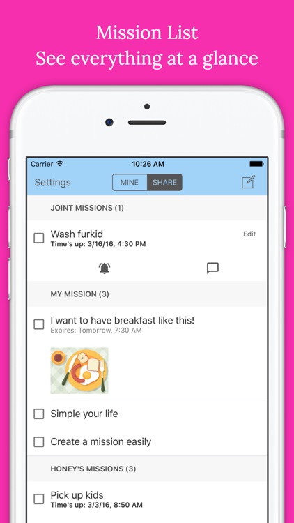 Mission - To-Do List for Couples and Honey screenshot-3