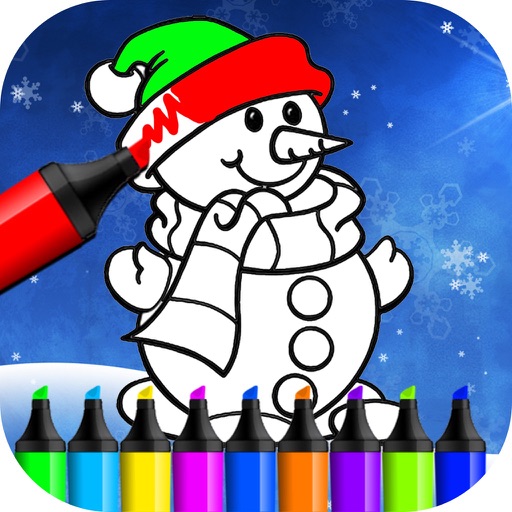 Christmas Coloring Book - Finger Paint Icon