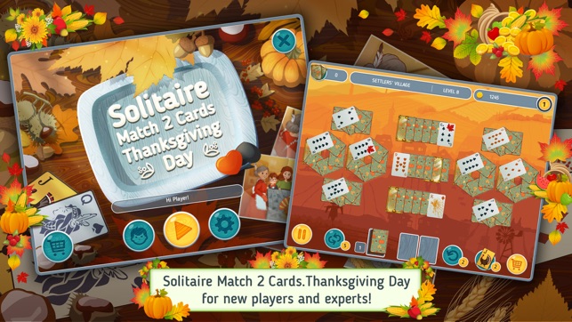 Solitaire Match 2 Cards Free. Thanksgiving Day Card Game(圖1)-速報App