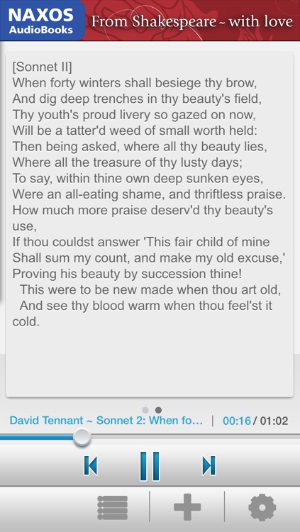 From Shakespeare, with Love: Audiobook App