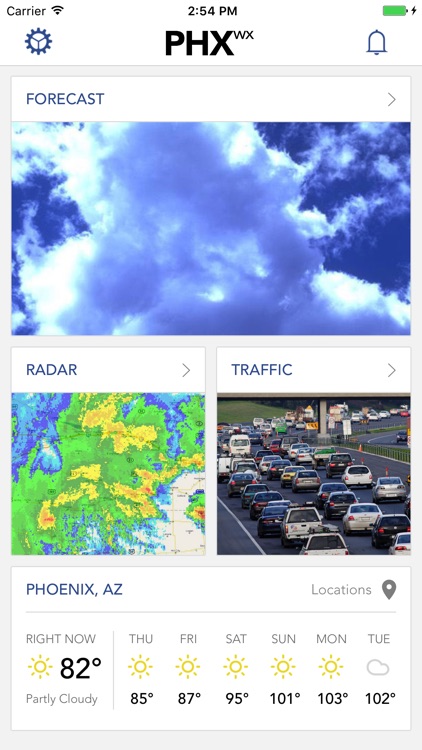 PHXwx Phoenix, AZ weather forecast traffic radar