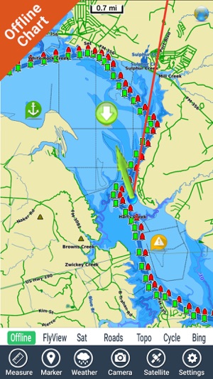 Lake Livingston Texas HD GPS fishing chart offline(圖3)-速報App