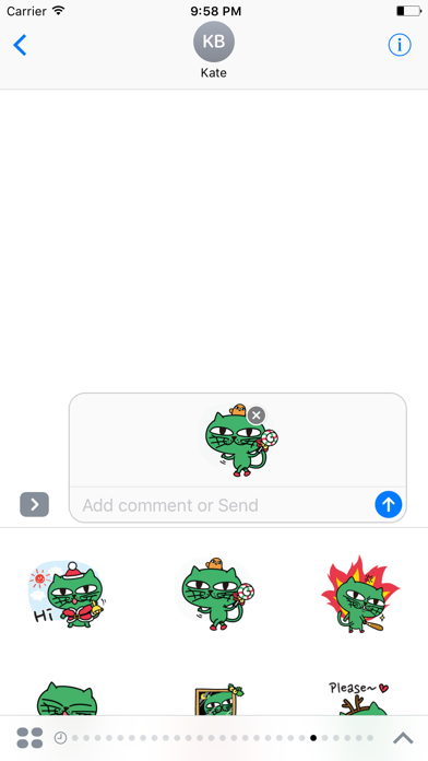 Greeny The Cat - Christmas stickers packのおすすめ画像5