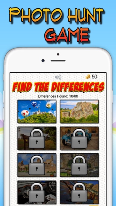 PHOTO HUNT GAME : FIND THE DIFFERENCES 1.2 IOS GAME GIẢI TRÍ PHOTO HUNT GAME : FIND THE DIFFERENCES 1.2 IOS