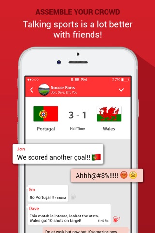 SportOn - Live Scores + Chat screenshot 4