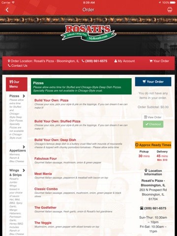 Rosati's Pizza Bloomington screenshot 2