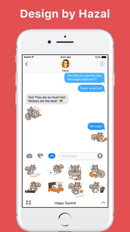 Happy Squirrel stickers by Hazal