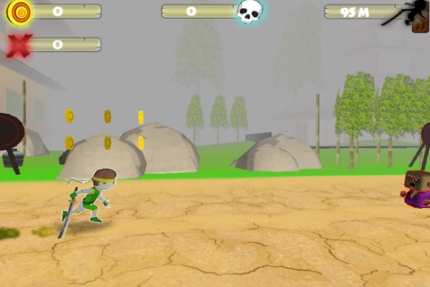 Kids Ninja VS Zombie Runner Free Game screenshot 2
