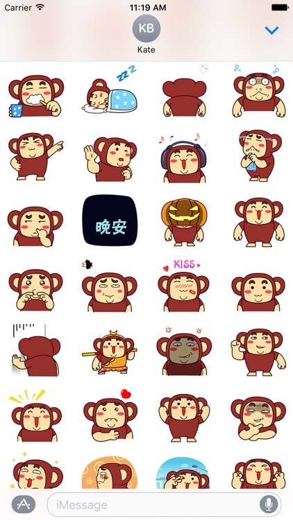 Funny gorilla animated emojis - Fx Sticker screenshot-3