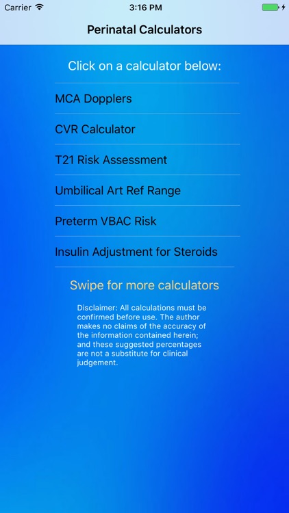 Perinatal Calculators