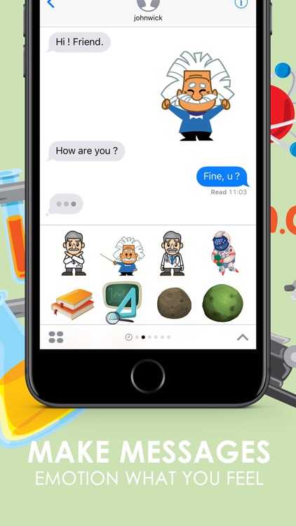 Science Emoji Stickers Keyboard Themes ChatStick