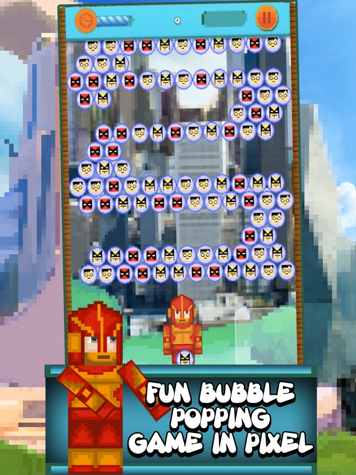 Bubble Shooter Puzzle SuperHero and Team Up Comic