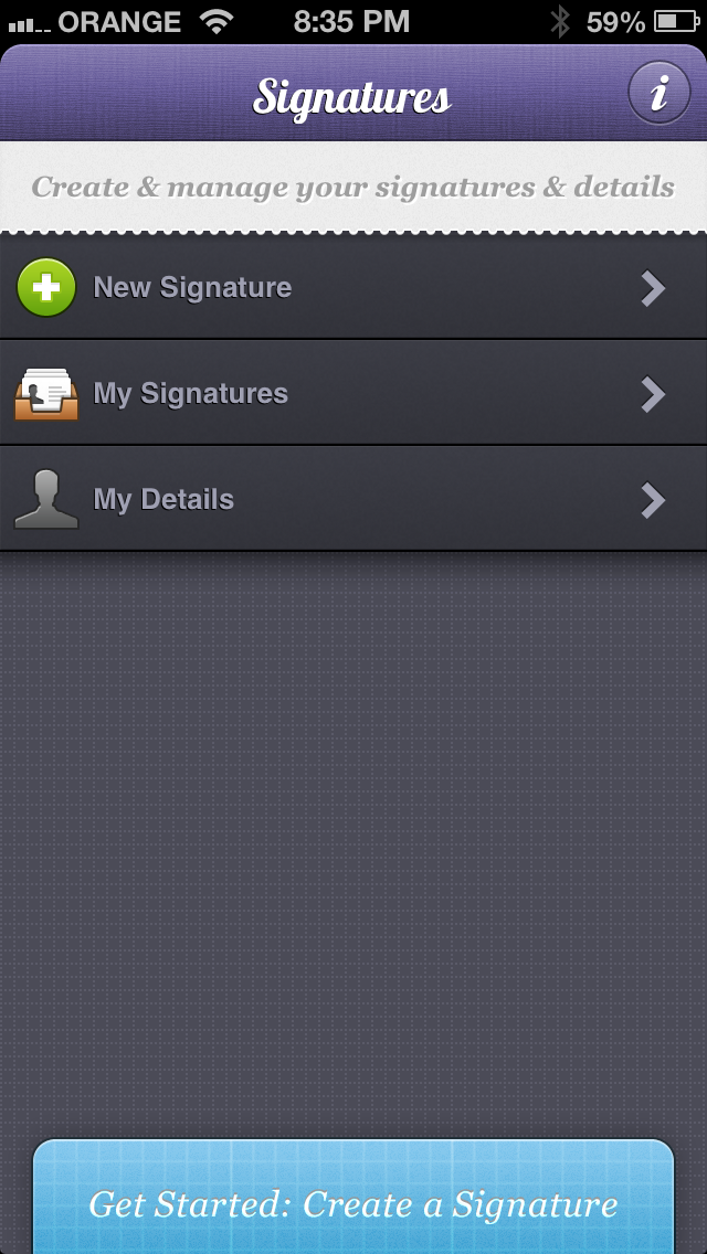 Signatures - Give your email personality Screenshot 1