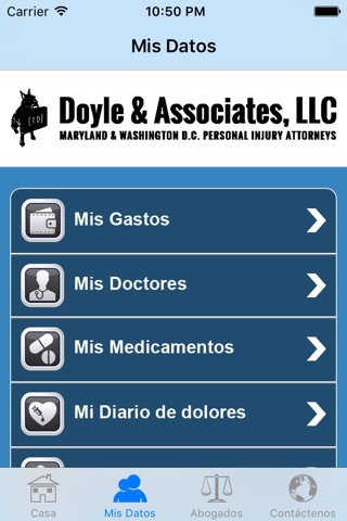 Doyle & Associates Aplicacion de accidente screenshot 4