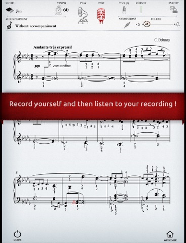 Play Debussy – « Clair de Lune » (partition interactive pour piano) screenshot 3