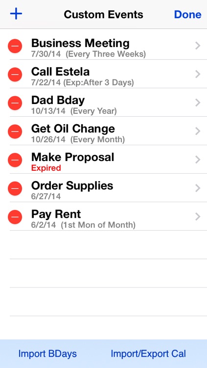 Holiday Countdown - w/Recurring Calendar Events