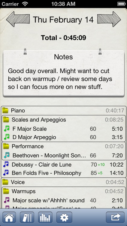 Music Journal Pro - Practice + metronome app to log time and bpm screenshot-3