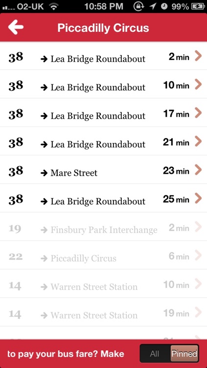 London Bus - Live Arrivals