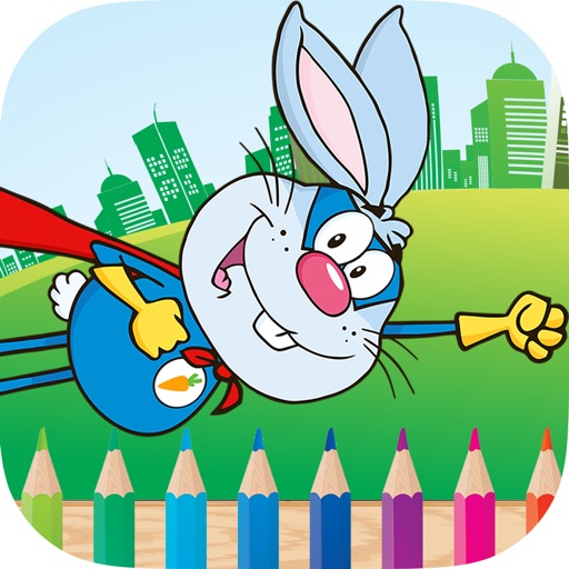 Superhero Coloring Book : Paint Drawing Heroes Game For Kids Icon