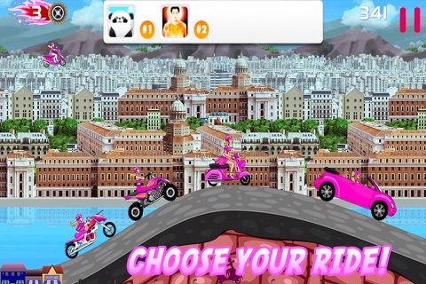 Pink Candy Lady Racers - Pro Unicorn Bike Saga Multiplayer Game screenshot 2