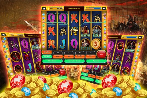 Samurai Slots - Free Casino Slots Machine With Ancient Fighters screenshot 3