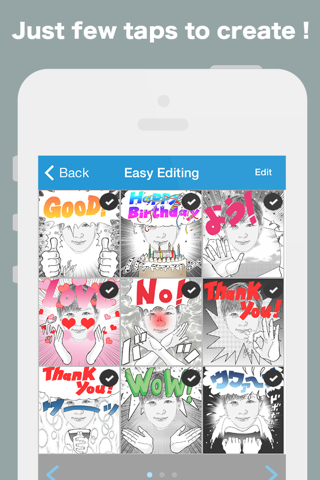Selfie Manga Sticker Maker, edit your selfie photos into MANGA style sticker or stamps. screenshot 2
