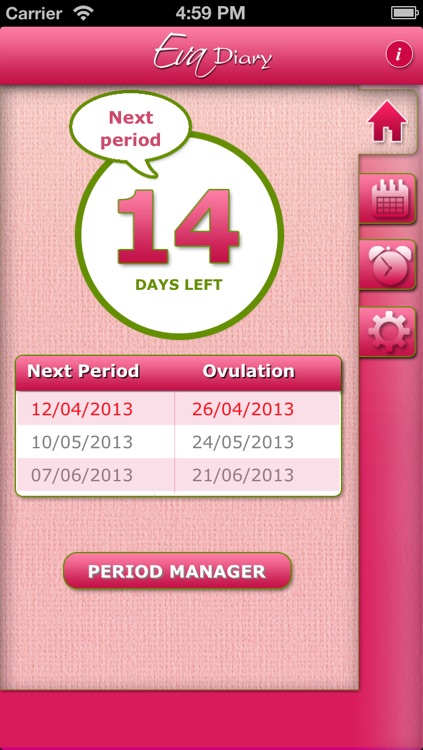 Eva Diary - Period Management