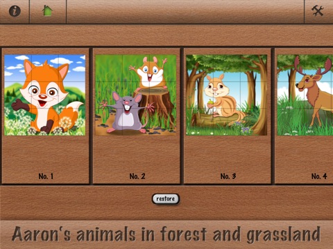 Aaron's animals in forest and grassland puzzle game screenshot 2