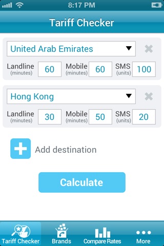 CallTariff -- Compare rates screenshot 2