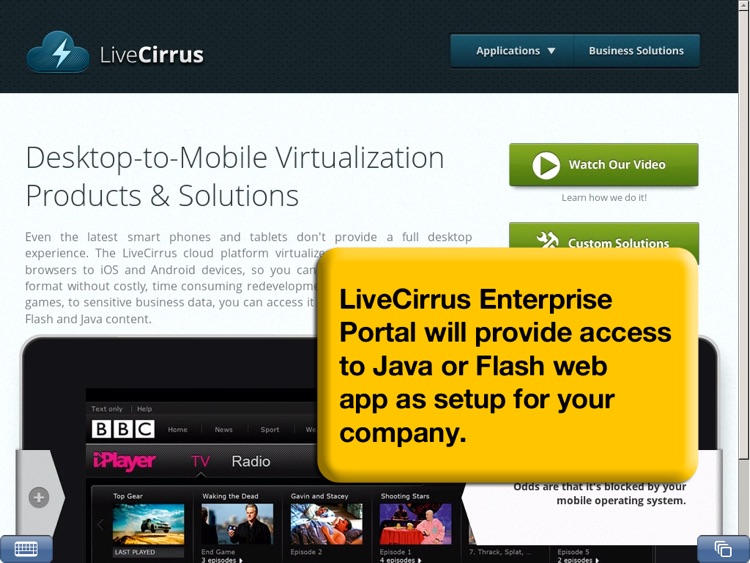 LiveCirrus Enterprise Portal