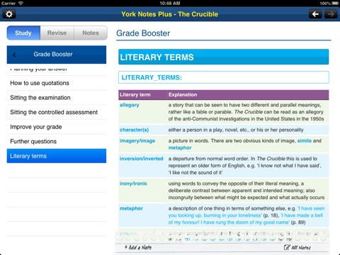 The Crucible York Notes GCSE for iPad screenshot 3