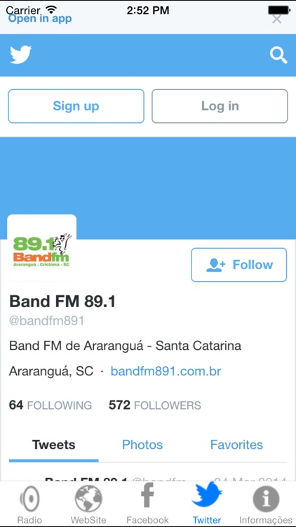 Band FM Criciúma 89,1 MHz