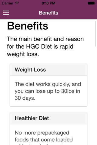 HCG Diet Guide - Weight Loss screenshot 3