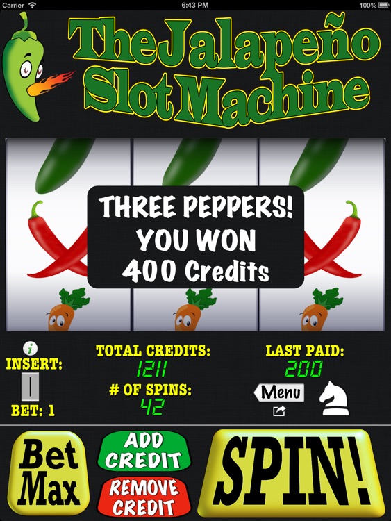 The Jalapeño Slot Machine HD Lite screenshot-4