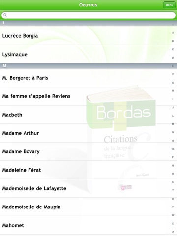 BORDAS 5000 Citations, le dictionnaire des citations de la langue française HD screenshot 3