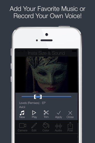Insta ² with Music Video for Instagram - InstaSize , InstaFit and SquareSized Full Size Squaready without Cropping Camera to Post Movie & Picture Color Background with Awesome Aviary Photo Frame Editor Free screenshot 3