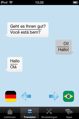 iSayHello German - Portuguese (Brazil) screenshot 4