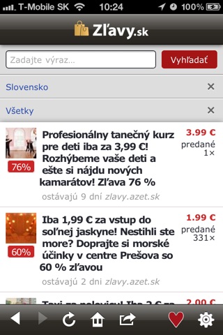 Zlavy.sk screenshot 2