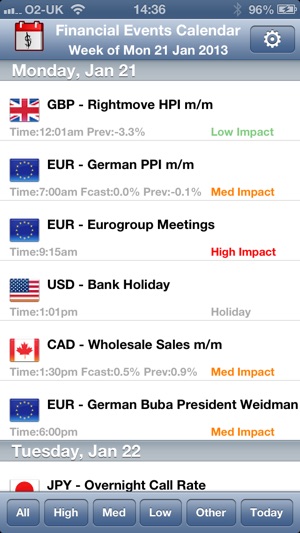 Financial Events Calendar(圖1)-速報App