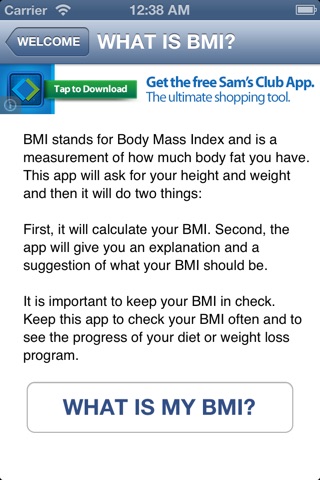 What is my BMI? screenshot 2