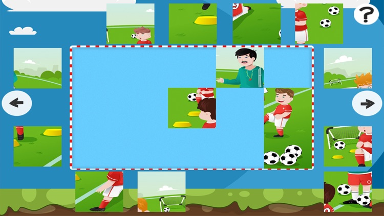 A Sportsball Jigsaw Puzzle for Pre-School Children with Soccer Players