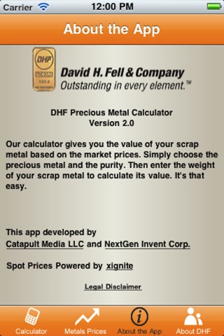 DHF Precious Metal Calculator screenshot 2